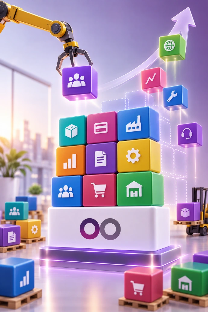 Modular and scalable, more than 80 native enterprise business management tools