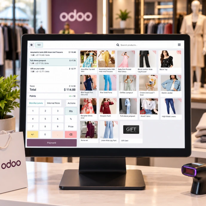 BK Touch A8 POS running Odoo ERP POS