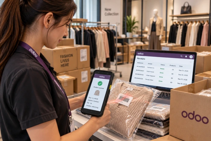 Using iData barcode scanner for Odoo inventory receiving