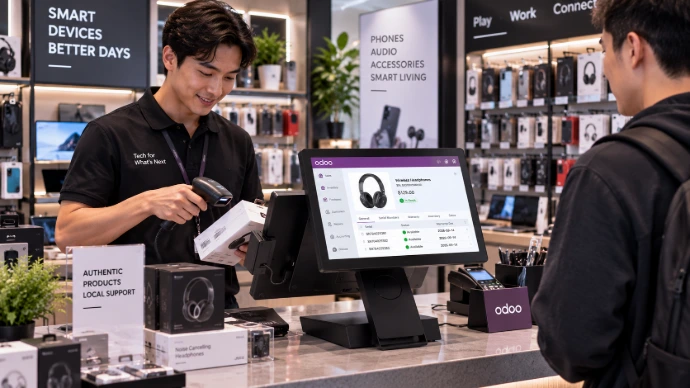 BK Touch POS in a electronic retail store