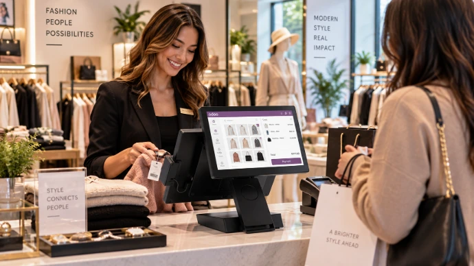 BK Touch POS in a fashion retail store