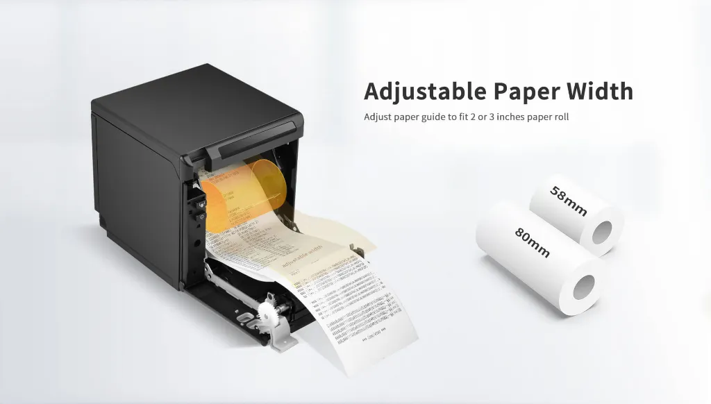 HPRT adjustable paper width printer TP808.webp